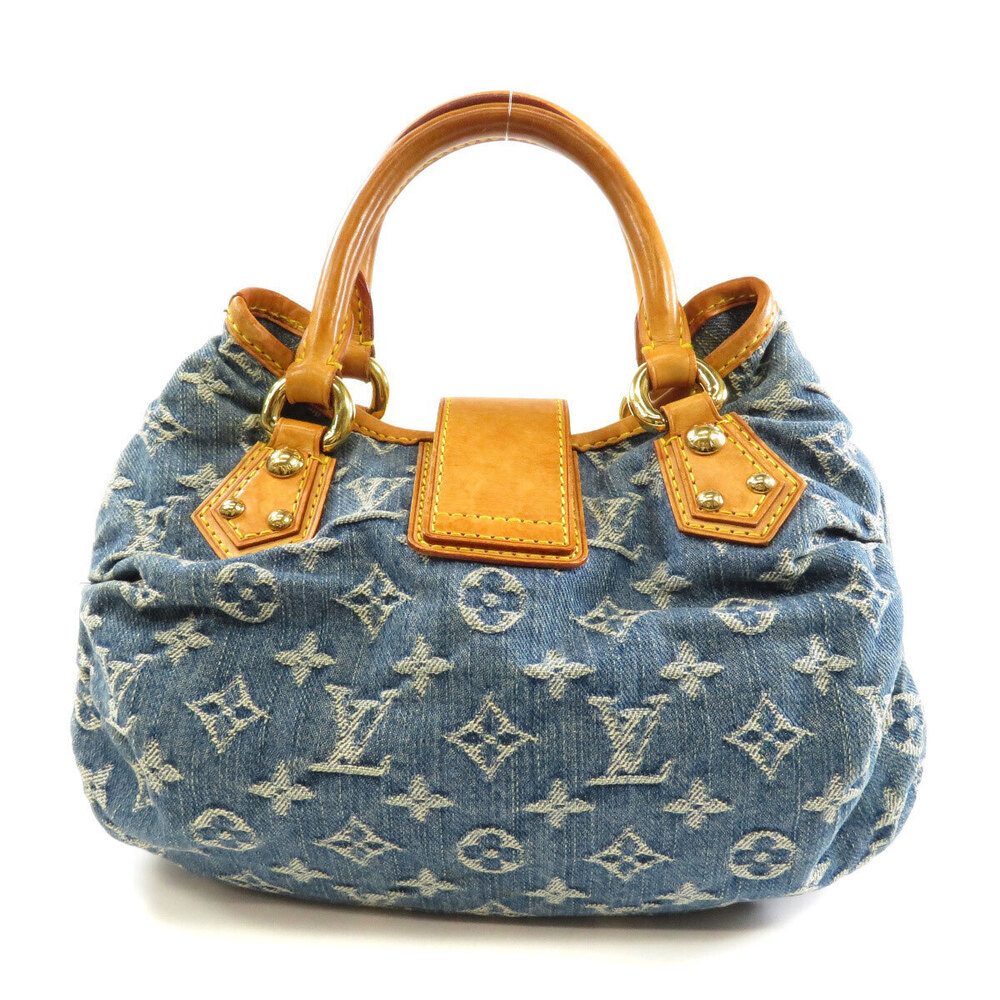 Louis Vuitton Denim Pleaty Handbag Monogram